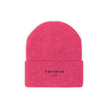 Load image into Gallery viewer, Pink Thumos Black Lettering, Knit Beanie,