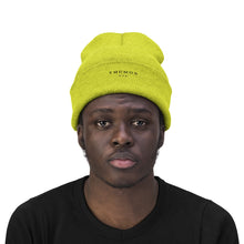 Load image into Gallery viewer, Men Yellow Thumos Black Lettering, Knit Beanie,