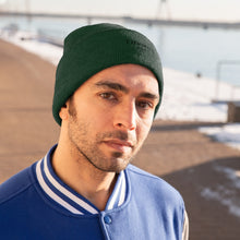 Load image into Gallery viewer, Men Green Thumos Black Lettering, Knit Beanie,