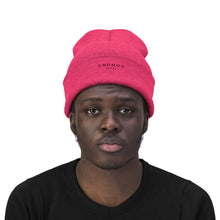 Load image into Gallery viewer, Men Pink Thumos Black Lettering, Knit Beanie,