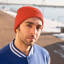 Load image into Gallery viewer, Men Red Thumos Black Lettering, Knit Beanie,