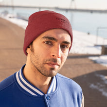 Load image into Gallery viewer, Men Maroon Thumos Black Lettering, Knit Beanie,