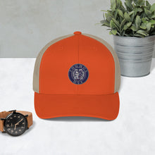 Load image into Gallery viewer, Skin and Orange Trucker Cap with Official Thumos USA Logo