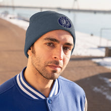 Load image into Gallery viewer, Men Blue Official Thumos USA Logo, Knit Beanie
